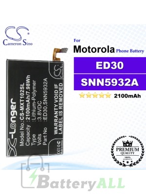 CS-MXT102SL For Motorola Phone Battery Model ED30 / SNN5932A