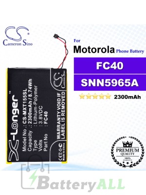 CS-MXT155SL For Motorola Phone Battery Model FC40 / FC40-T / SNN5965A / SNN5967A