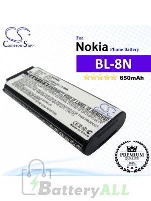 CS-NK8NSL For Nokia Phone Battery Model BL-8N
