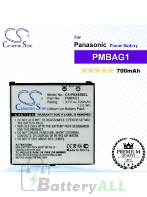 CS-PAX920SL For Panasonic Phone Battery Model PMBAG1