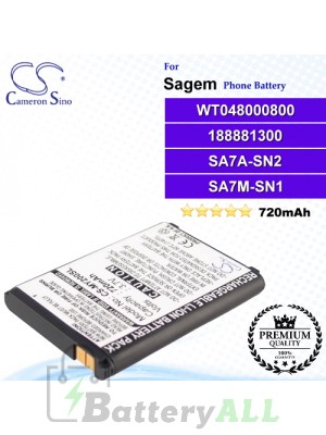 CS-MY200SL For Sagem Phone Battery Model WT048000800 / 188881300 / SA7A-SN2 / SA7M-SN1