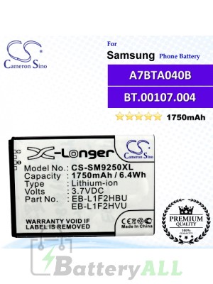 CS-SM9250XL For Samsung Phone Battery Model EB-L1F2HBU / EB-L1F2HVU / EB-L1F2KVK