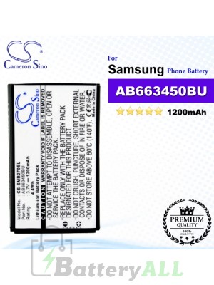 CS-SMB270SL For Samsung Phone Battery Model AB663450BU
