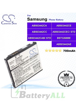 CS-SMD900SL For Samsung Phone Battery Model AB503442CA / AB503442CE / AB503442CC / AB503442CEC/ STD / AB503442CAB/ STD / BST3268BE / AB503442AE