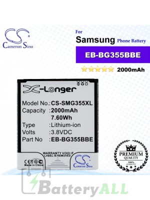 CS-SMG355XL For Samsung Phone Battery Model EB-BG355BBE