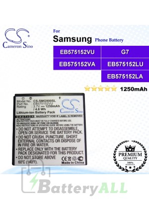 CS-SMG900SL For Samsung Phone Battery Model EB575152LA / EB575152LU / EB575152VA / EB575152VU / G7