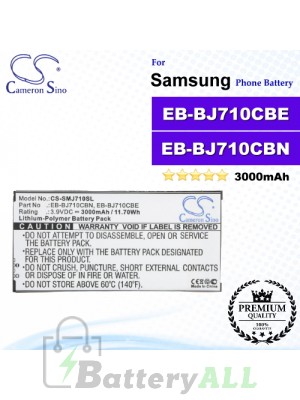 CS-SMJ710SL For Samsung Phone Battery Model EB-BJ710CBA / EB-BJ710CBC / EB-BJ710CBE / EB-BJ710CBN / GH43-04599A
