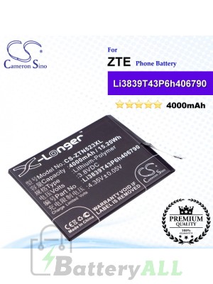 CS-ZTN523XL For ZTE Phone Battery Model Li3839T43P6h406790