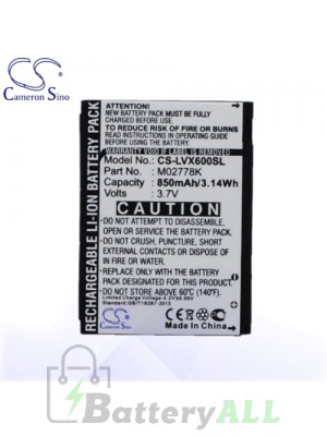 CS Battery for LG LGIP-490A / SBPL0095501 / LG Lotus / LX600 Battery PHO-LVX600SL