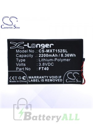 CS Battery for Motorola ET40 / FT40 / SNN5955A / SNN5956A Battery PHO-MXT152SL