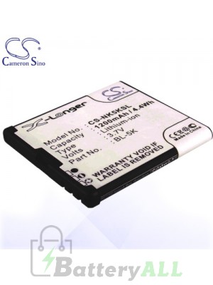 CS Battery for Nokia N85 / N86 / T7 / X7 / X7-00 Battery PHO-NK5KSL