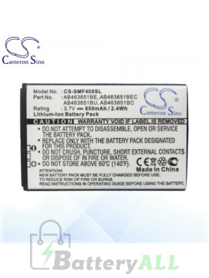 CS Battery for Samsung SGH-F400 / SGH-F408 / SGH-I699 / SGH-J800 Battery PHO-SMF400SL