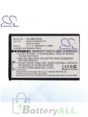 CS Battery for Samsung SGH-D347 / SGH-D407 / SGH-D507 / SGH-T101g Battery PHO-SMU420SL