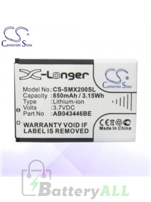 CS Battery for Samsung SGH-P920 / SGH-S299 / SGH-S401 / SGH-S401i Battery PHO-SMX200SL