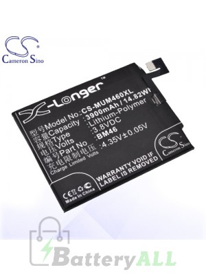 CS Battery for Xiaomi BM46 / 2015611 / 2015617 / Redmi Note 3 Battery PHO-MUM460XL