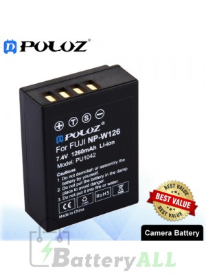 PULUZ NP-W126 7.4V 1260mAh Camera Battery for FUJI X-E3 / X-E1 PU1042