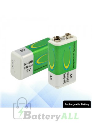 9V 280mAh Rechargeable Ni-MH Battery S-LIB-0114