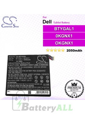 CS-DEV103SL For Dell Tablet Battery Model 0KGNX1 / BTYGAL1 / OKGNX1