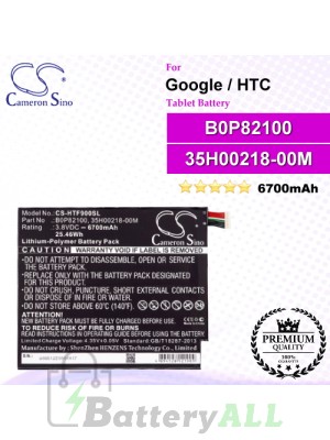 CS-HTF900SL For Google Tablet Battery Model B0P82100 / 35H00218-00M