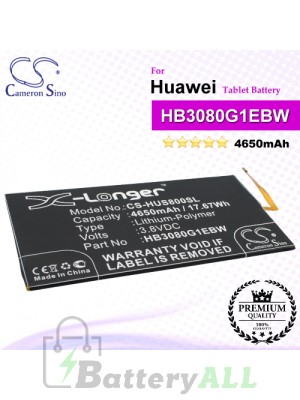 CS-HUS800SL For Huawei Tablet Battery Model HB3080G1EBC / HB3080G1EBW