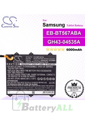 CS-SMT567SL For Samsung Tablet Battery Model EB-BT567ABA / GH43-04535A